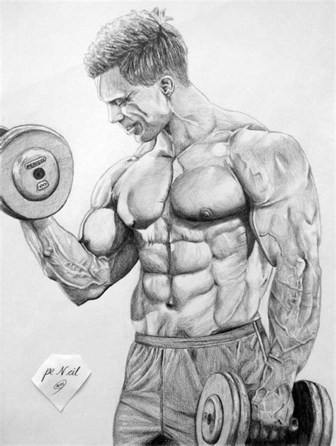 Weightlifting Sketch at PaintingValley.com | Explore collection of ...