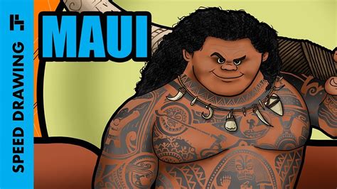 Drawing MAUI (Moana) - YouTube