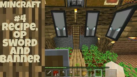 Minecraft #4 recipe,op sword and illager banner - YouTube