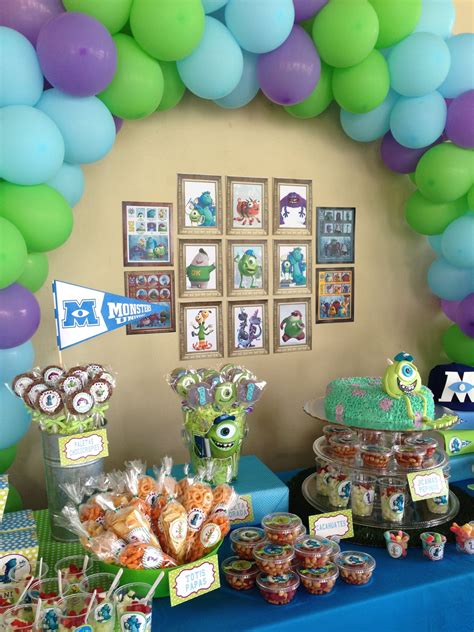 Monsters University Candy Bar And Party Decoration Acirc Curren Party Ideas | Monster inc party ...