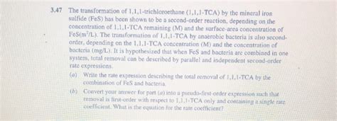 Solved 17 The transformation of 1,1,1-trichloroethane | Chegg.com