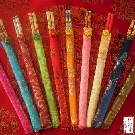 Chinese style China silk chopsticks sets chopsticks wedding chopsticks unique souvenir ...