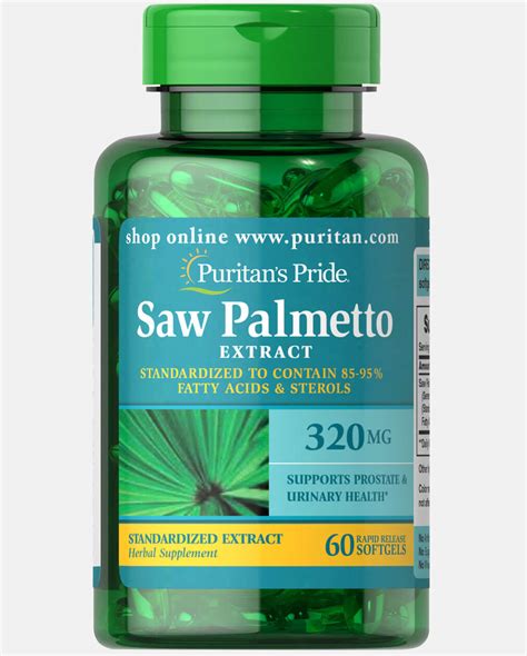 Saw Palmetto Standardized Extract 320 mg, 60 Softgels (293) | Puritan's Pride