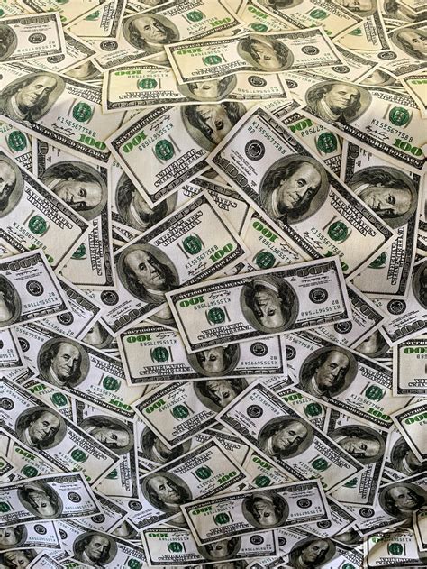 100 Dollar Bill Cotton Fabric / Money Print Fabric / %100 | Etsy