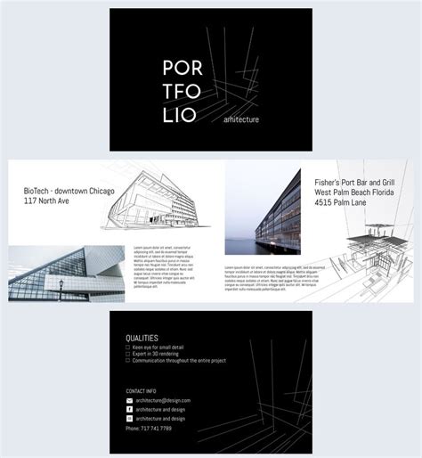 Plantilla para portafolio de pasante de arquitectura | Diseño ...