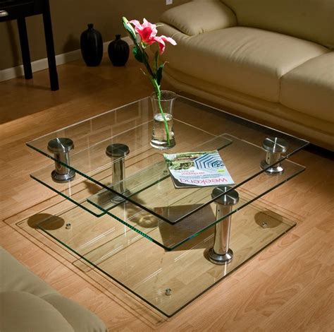 Making A Statement With A Square Glass Coffee Table - Coffee Table Decor