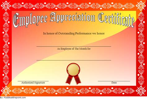 Employee Appreciation Certificate Template 3 | Paddle Templates