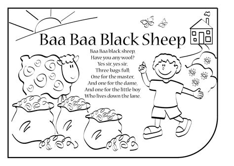 Baa Black Sheep Coloring Pages Home Sketch Coloring Page