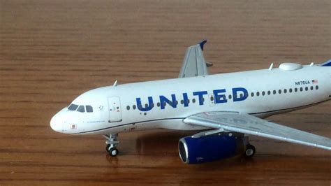 Gemini Jets 1:400 United Airlines Airbus a319 "New Livery" Unboxing and Review - YouTube