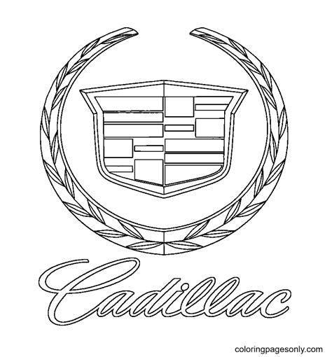 Cadillac Logo Coloring Pages