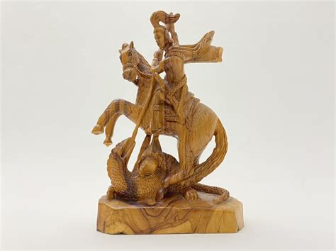 Saint George Statue - Bethlehem Wood Carving