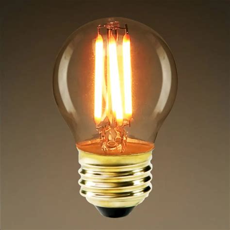 Dimmable,LED Filament Globe Light Bulb,4W,Edsion G45 Style,Warm White ...