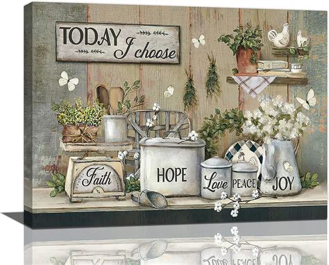 Amazon.com: exroozy Rustic Kitchen Wall Art Farmhouse Kitchen Pictures Wall Decor Country ...