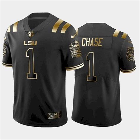 LSU Ja’marr Chase All-Black Golden Edition Jersey – US Sports Nation