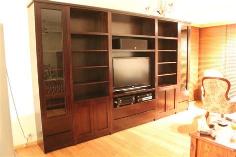 Tassie oak tv wall display unit - Australian made - AUSFURNITURE