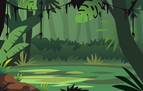 Forest Ppt Background Cartoon