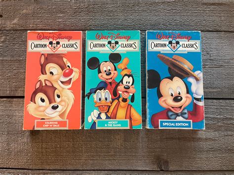 Walt Disney Cartoon Classics VHS // You Choose // Chip 'N' Dale, Mickey ...