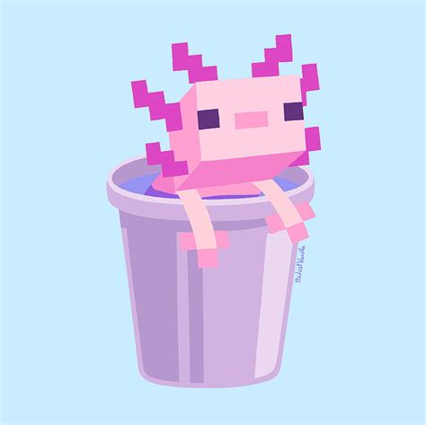 Cute Axolotl, cave and fills, minecraft, minecraft axolotl, HD ...