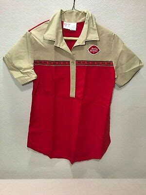 Dairy Queen Collectibles Vintage Old Stock Dairy Queen Uniform Shirt Red & Tan Size 14 yoshida ...