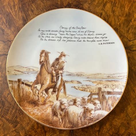 Clancy Of The Overflow Banjo Patterson Plate – Antiques Yeah