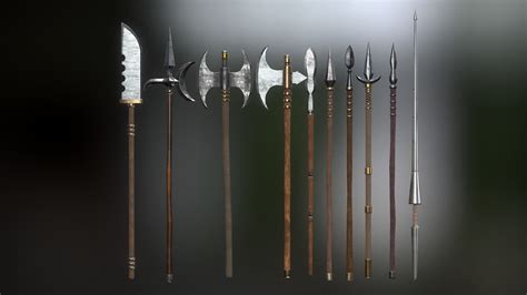 3D model Medieval Weapons Spear Collection - 01 VR / AR / low-poly | CGTrader