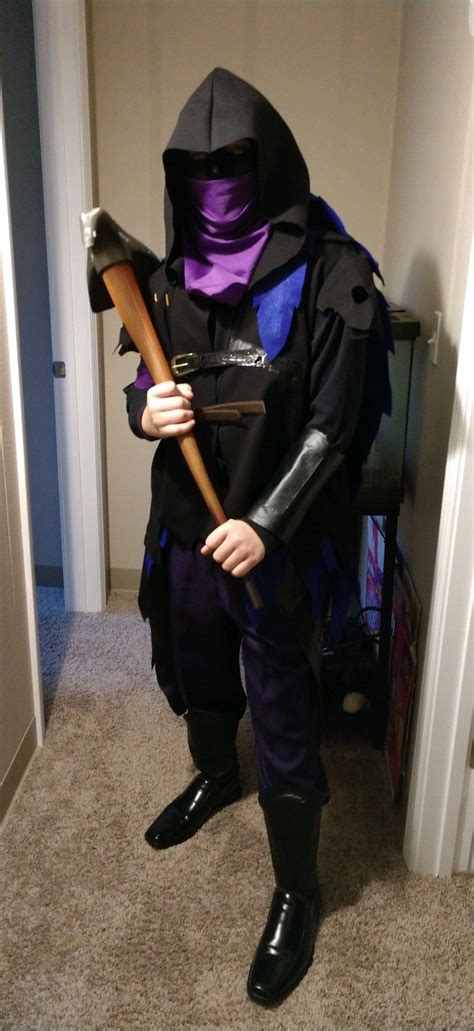 This is my Fortnite Raven costume I made for my Grandson. Group Costumes, Cosplay Costumes ...