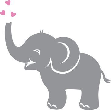 Baby Elephant Silhouette Clip Art