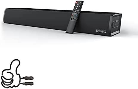 Bestisan sound bar home audio tv soundbar speaker wireless bluetooth 5 0 soundbars for tv p ...