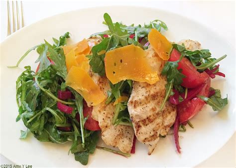 CHICKEN PAILLARD w. arugula and tomato salad, balsamic aged gouda. Cherche Midi NYC. | Nyc food ...