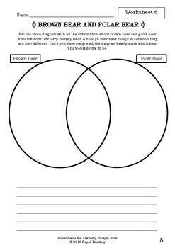 Worksheets for THE VERY HUNGRY BEAR by Nick Bland - Literacy Activities