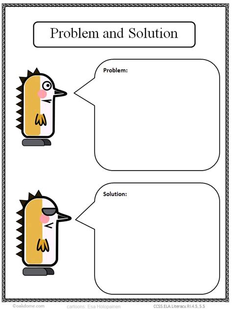 Common Core Graphic Organizer - Problem and Solution | K-5 Computer Lab