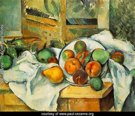 Paul Cezanne - The Complete Works - Table Napkin And Fruit - paul-cezanne.org