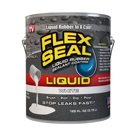 Flex Seal 128-fl oz White Dip Rubberized Coating at Lowes.com