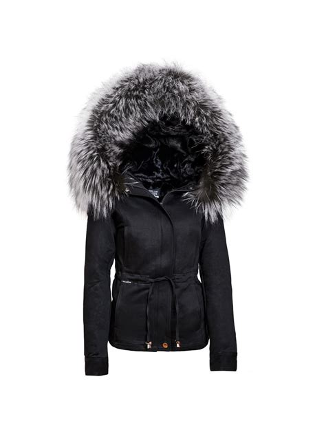 Fur hooded jacket with XXL Fur | WeLoveFurs