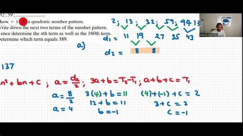 GRADE 11 QUADRATIC NUMBER PATTERN G - EXERCISE 1 PART 2- GRADE 11 ...