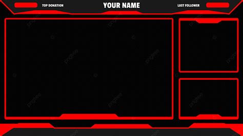 Twitch Live Stream Overlay Template Red And Black Background, Stream Overlay, Stream Overlay ...