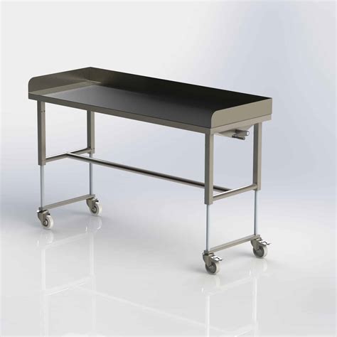 Adjustable Height Stainless Steel Table - Mobile | Unitech