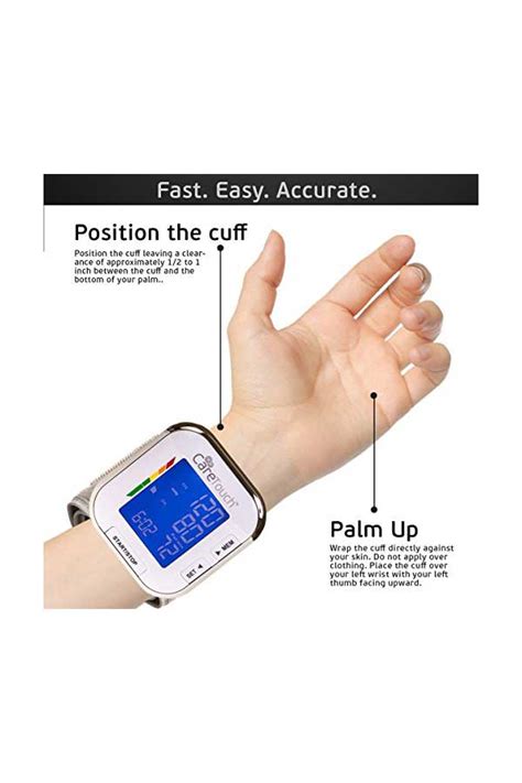 CareTouch Automatic Wrist Blood Pressure Monitor | Platinum Series | Cuff Size 5.5" - 8.5 ...