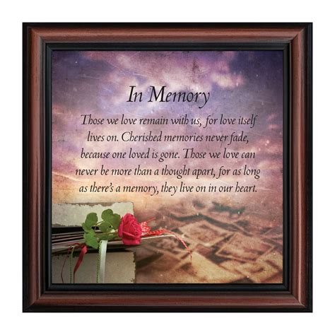 In Memory of Loved One, Memorial Gifts Picture Frames, Bereavement ...