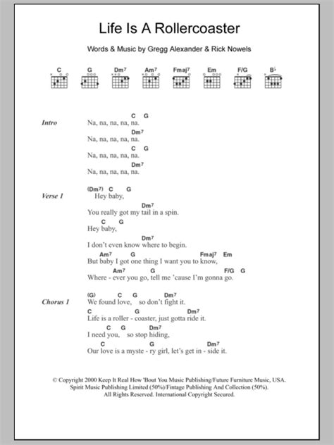 Life Is A Rollercoaster by Ronan Keating - Guitar Chords/Lyrics ...