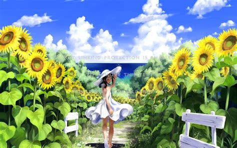 Anime Sunflower HD Wallpapers - Wallpaper Cave