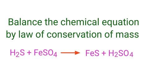 H2S+FeSO4=FeS+H2SO4 balance the chemical equation @mydocumentary838 ...