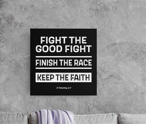 Keep the Faith Wall Art Downloadable Printable Christian Quote on 2 Timothy 4:7 Bible Verse ...