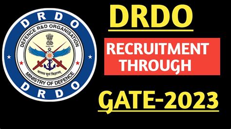 DRDO RECRUITMENT THROUGH GATE -2023 । DRDO RECRUITMENT। GATE SCORE ...