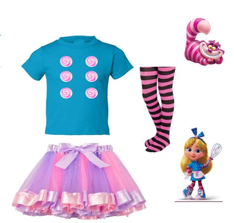 Alice in Wonderland Bakery Outfit,cheshire Outfit Toddler and Big Girl,shirt,tutu,birthday ...