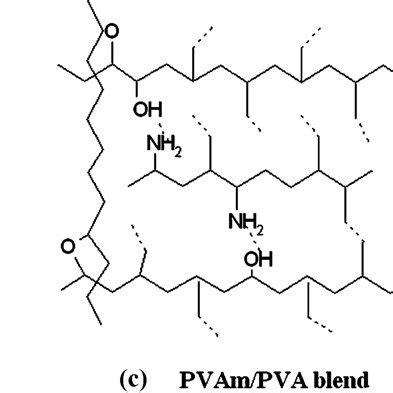 Schematic diagram of PVAm/PVA blend polymer framework. | Download Scientific Diagram