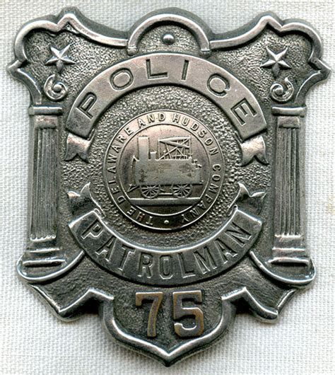 Flying Tiger Antiques Online Store: Lovely Ca. 1910's Delaware & Hudson Railroad Police Badge