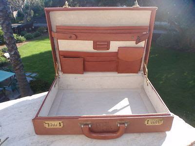 Wilson NFL football leather briefcase suitcase ITALIAN MADE RARE COACH ...