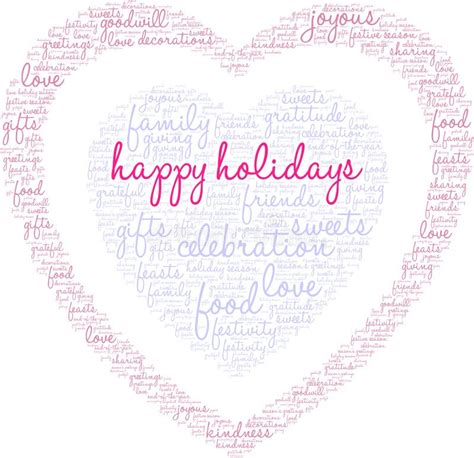 Happy Holidays Word Cloud stock vector. Illustration of goodwill ...