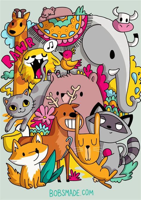 Animals Doodle by Bobsmade on DeviantArt | Doodle drawings, Animal doodles, Doodle illustration